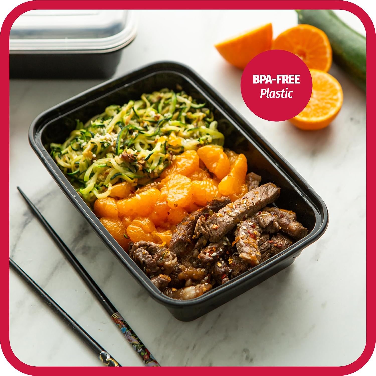 10 Pack Single Compartment Meal Prep Containers, Stackable