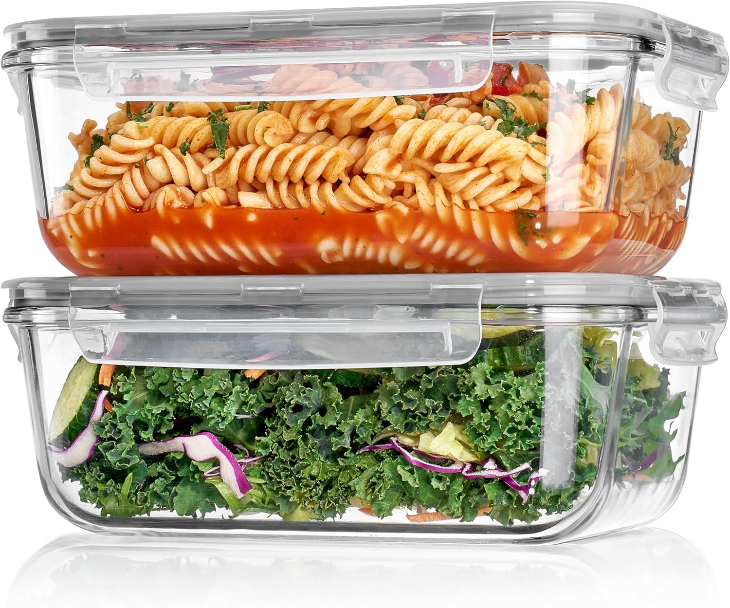 Two Pack Glass Containers