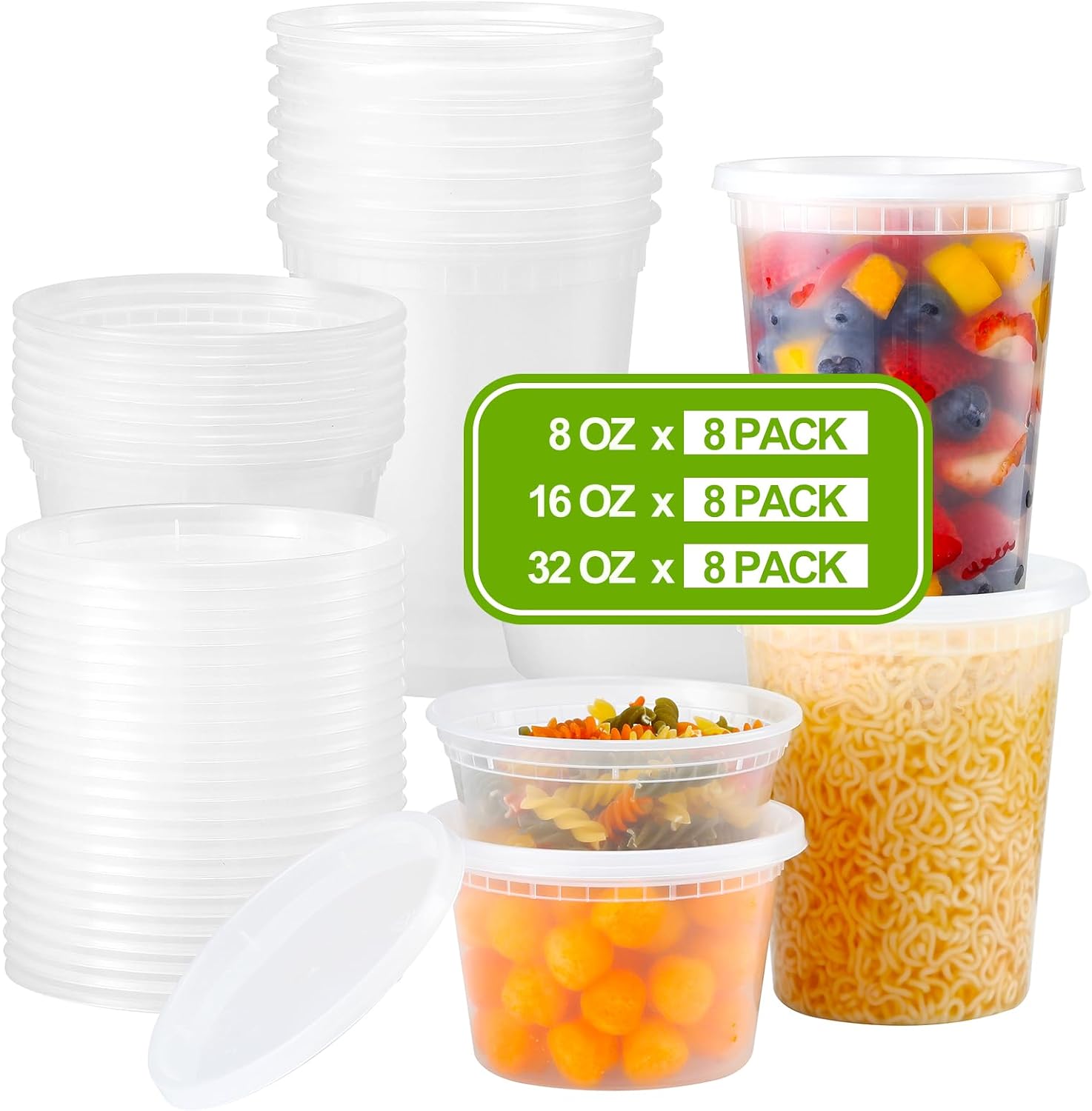 24-Pack Mixed Capacity Plastic