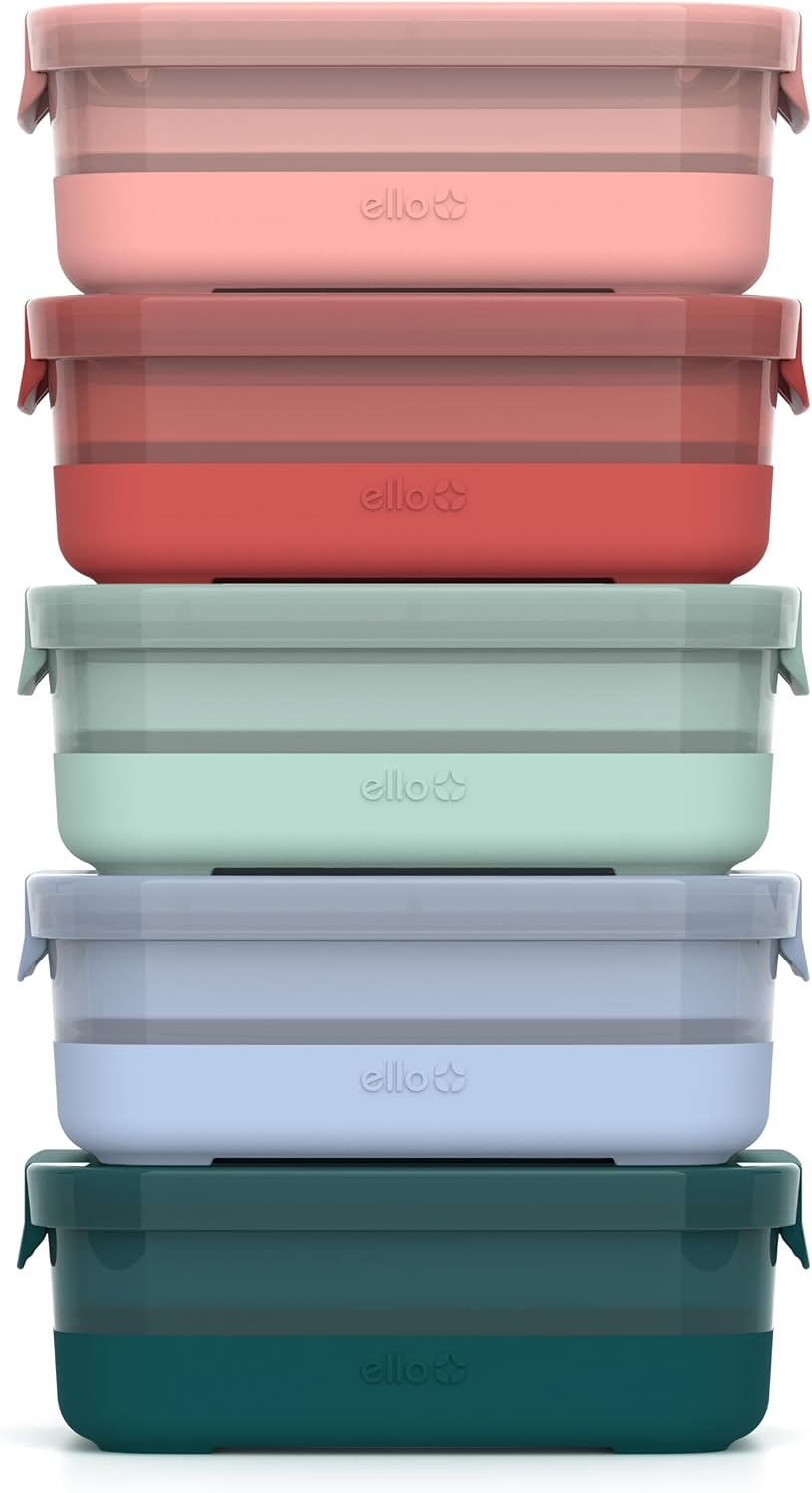5-Pack Collapsible Plastic Meal