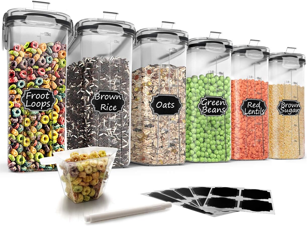 6-piece Clear Cereal Containers