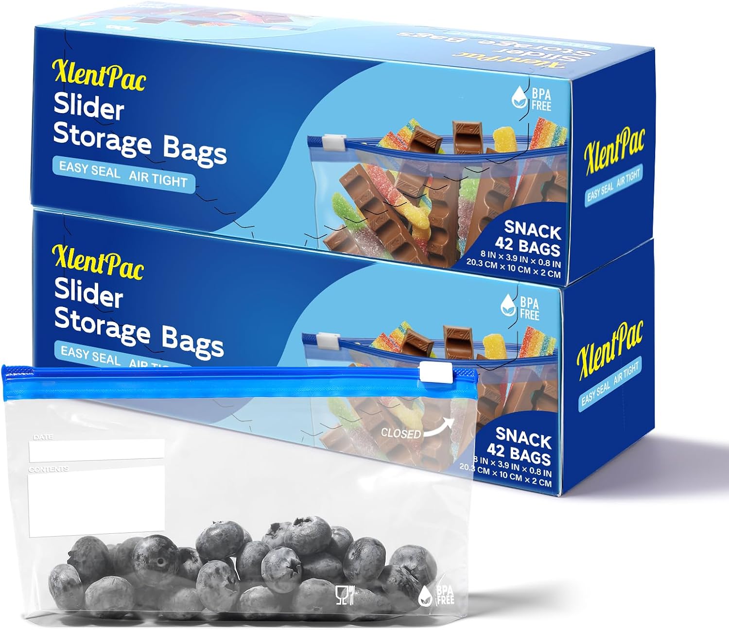 88 Count 2 Gallon Slider Storage Bags with Expandable Bottom