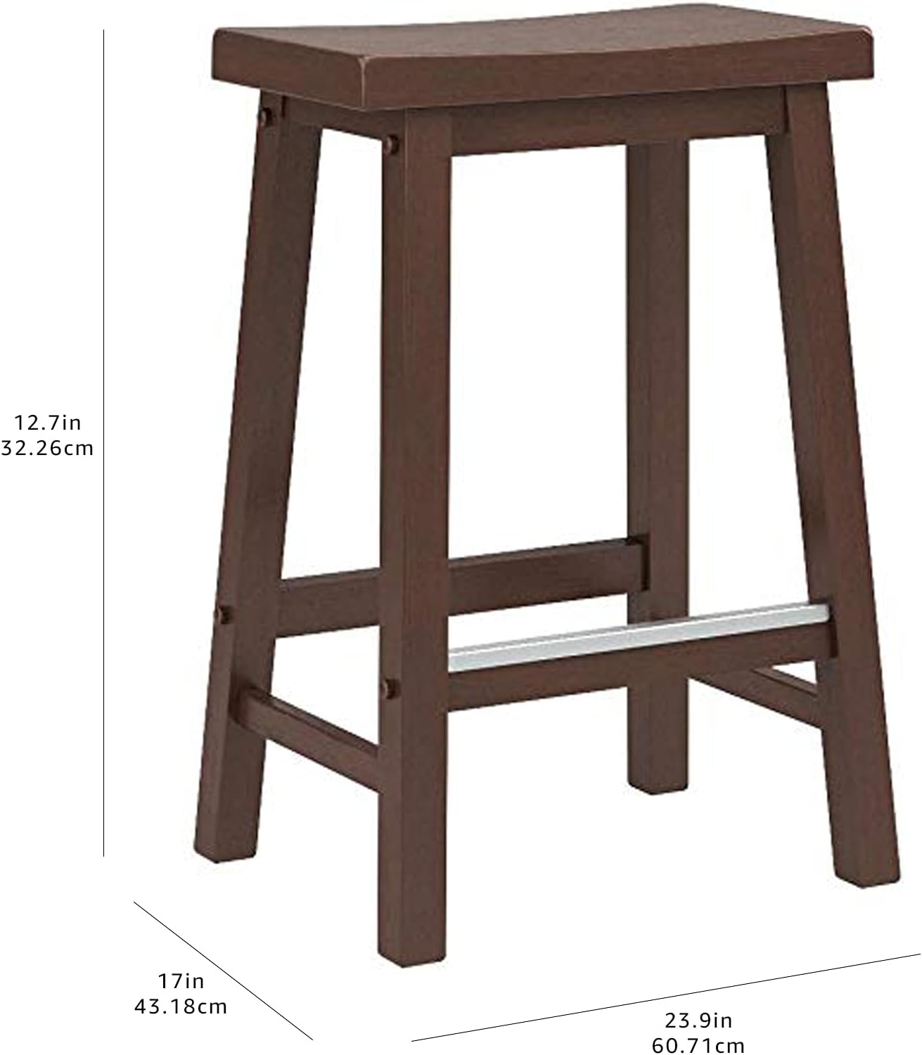 Walnut Wood Saddle Stools - Image 8