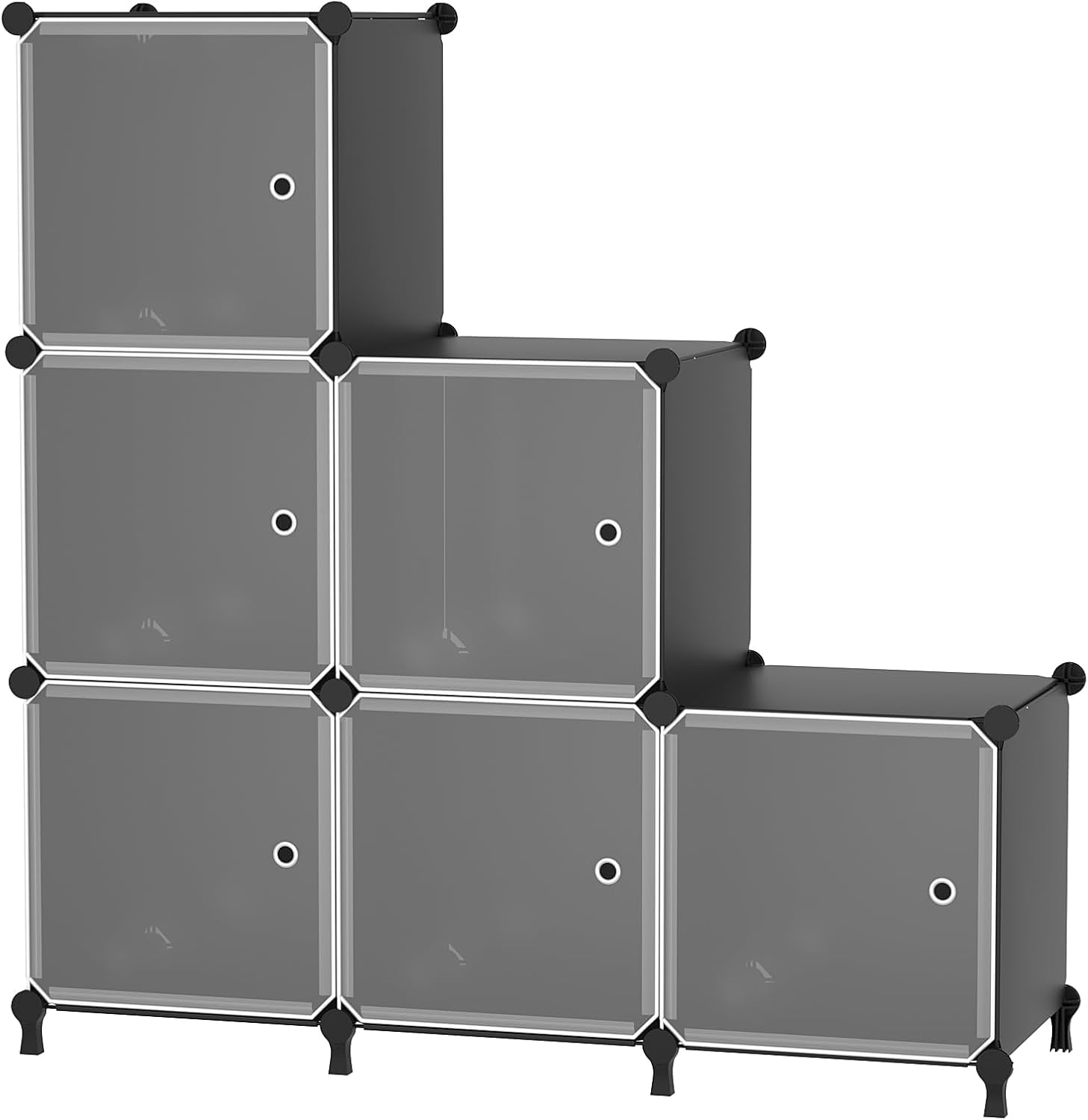 White 6-cube Storage Cabinet - Image 11