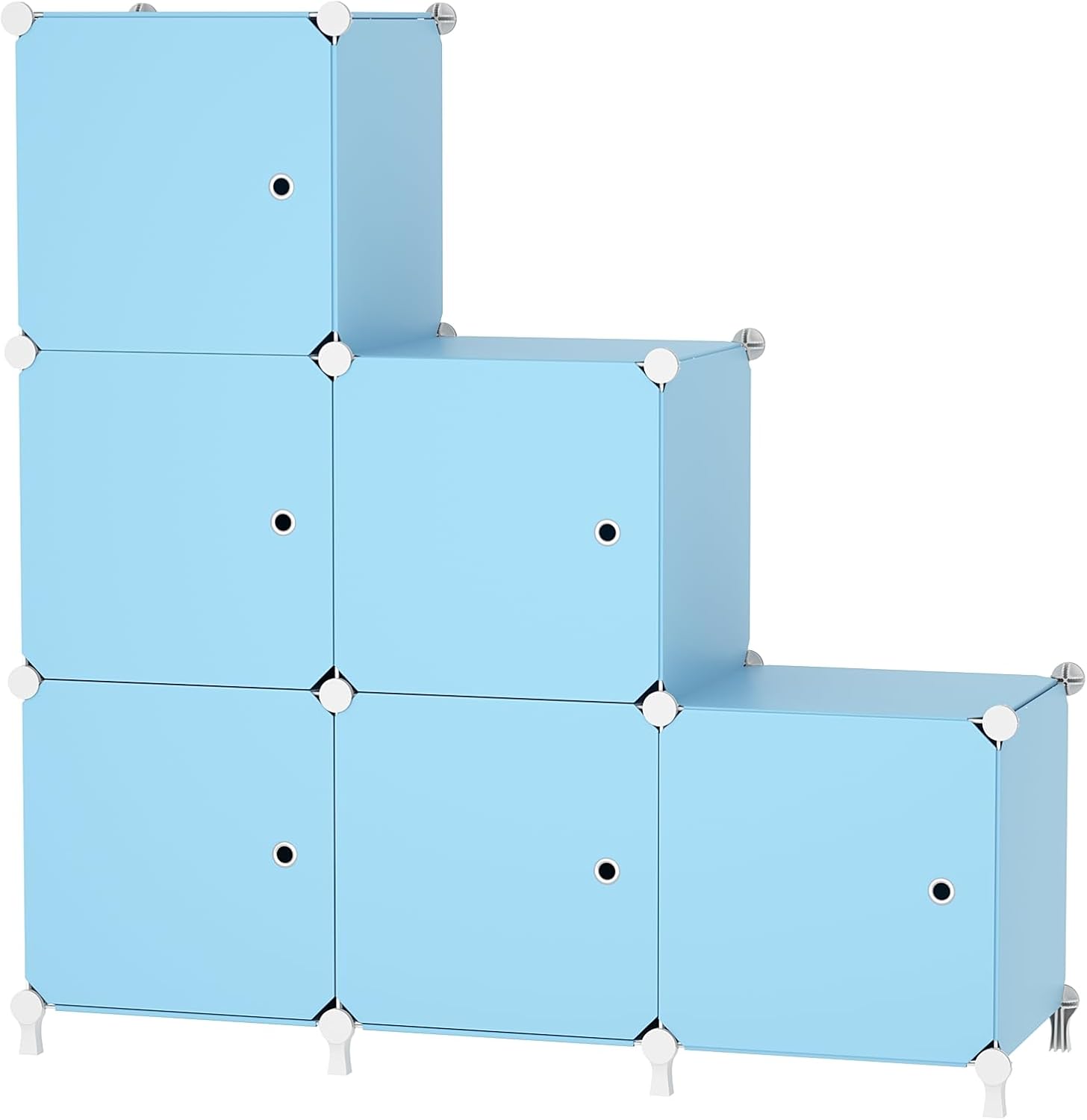 White 6-cube Storage Cabinet - Image 10