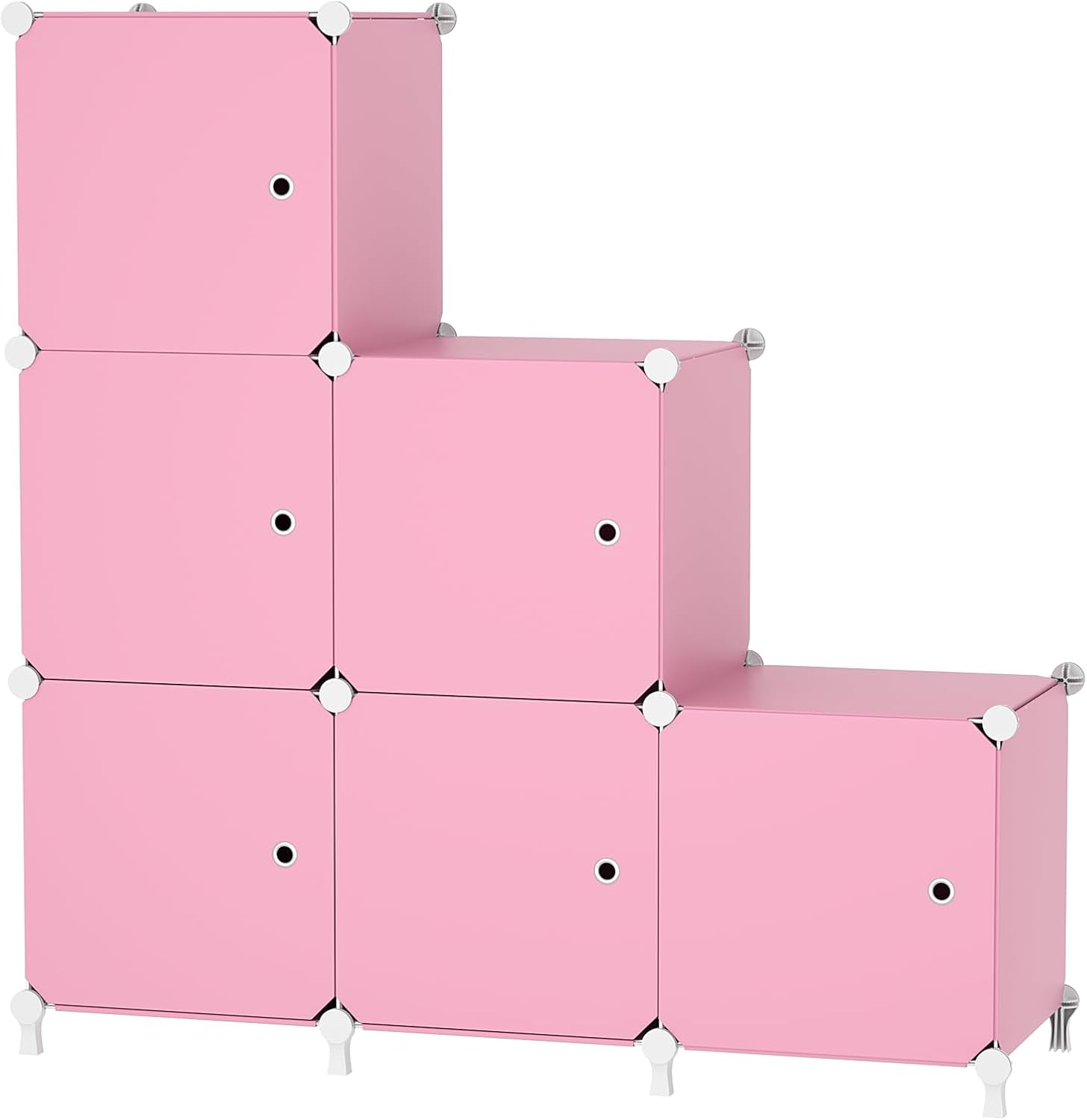 White 6-cube Storage Cabinet - Image 9