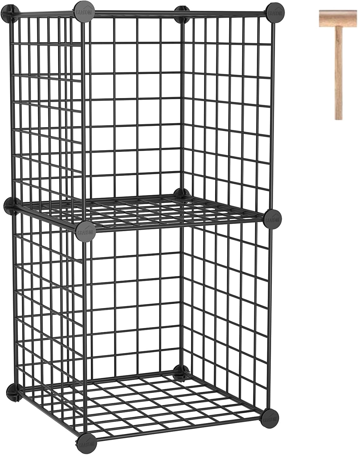 White Wire Storage Organiser - 4-Cube - Image 12