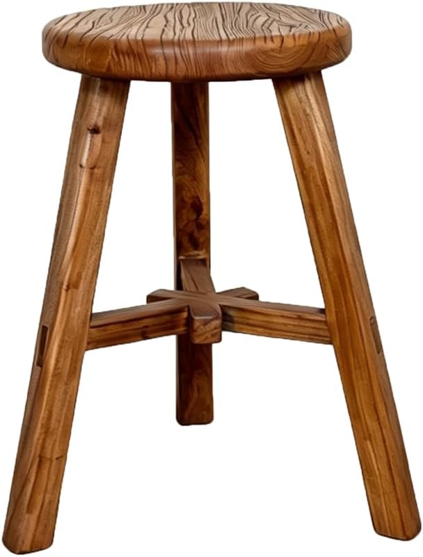 Rustic Elm Wood Stool