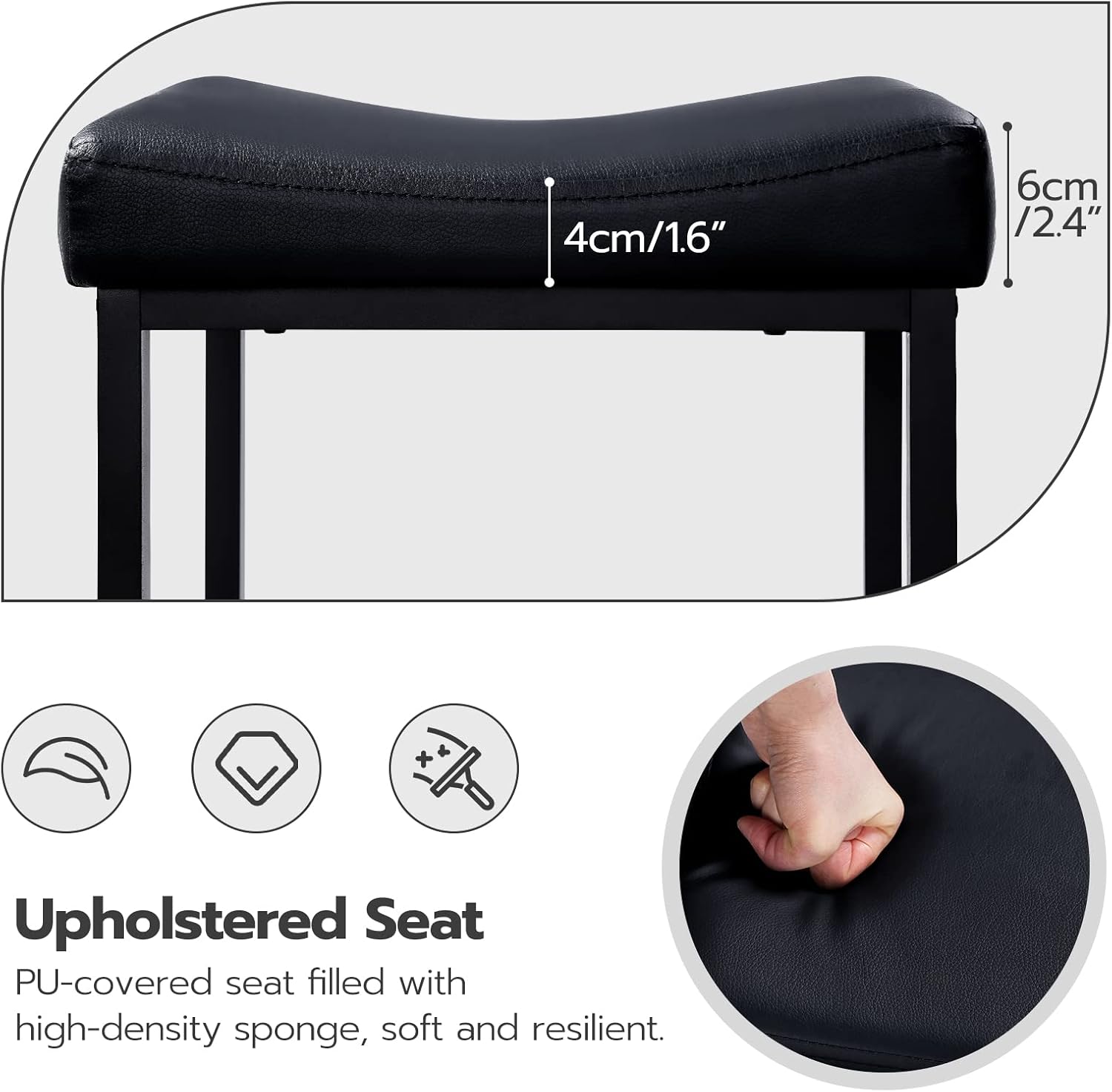 Black Curved Bar Stools - Image 10