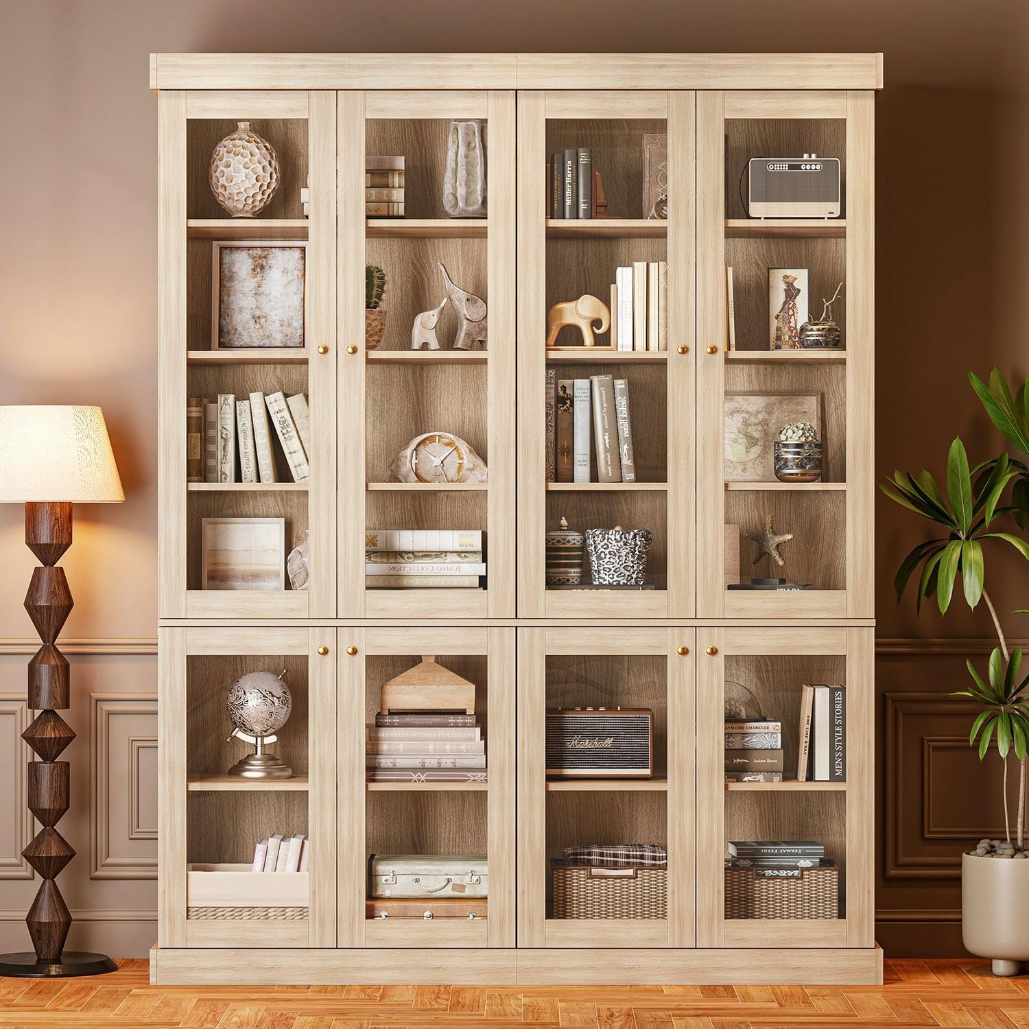 Black Glass Door Bookshelves - Image 20