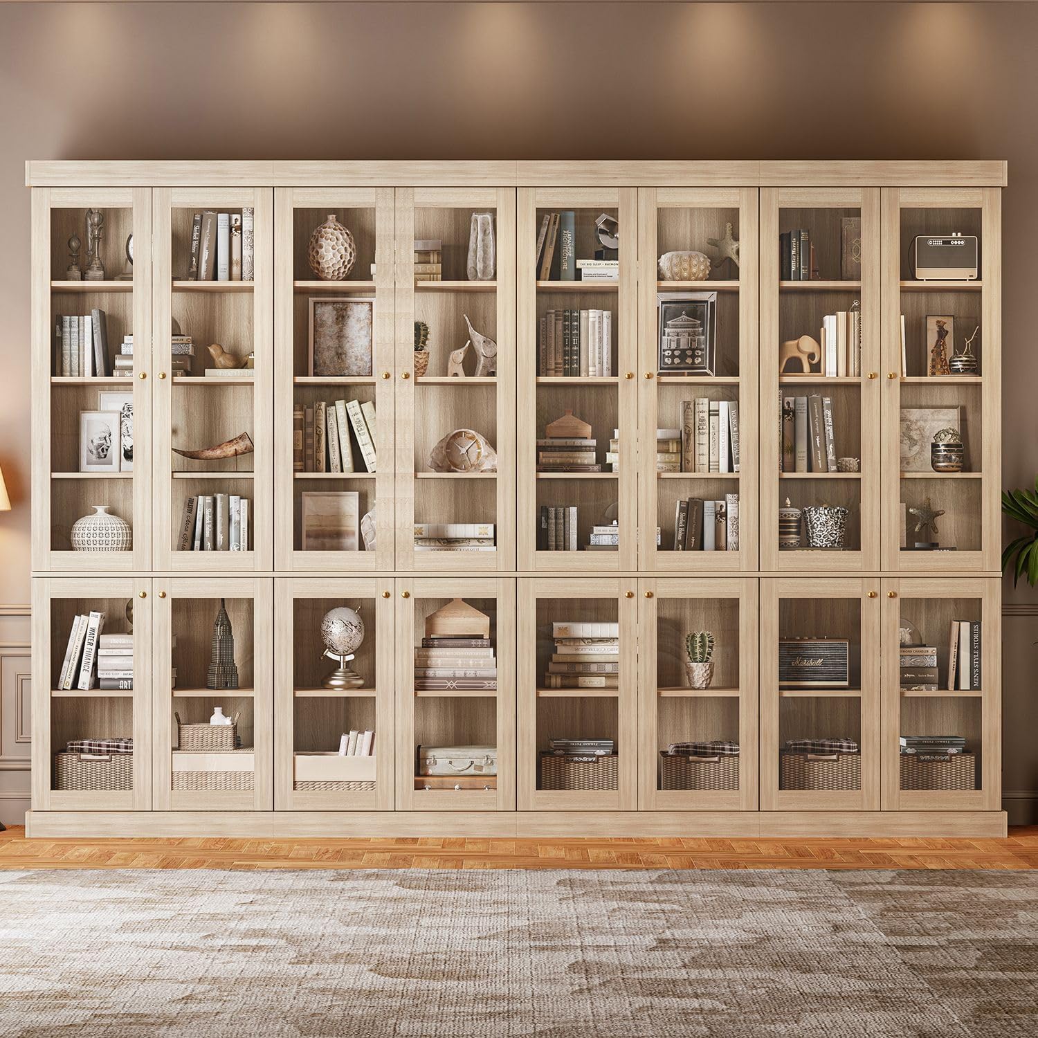 Black Glass Door Bookshelves - Image 12