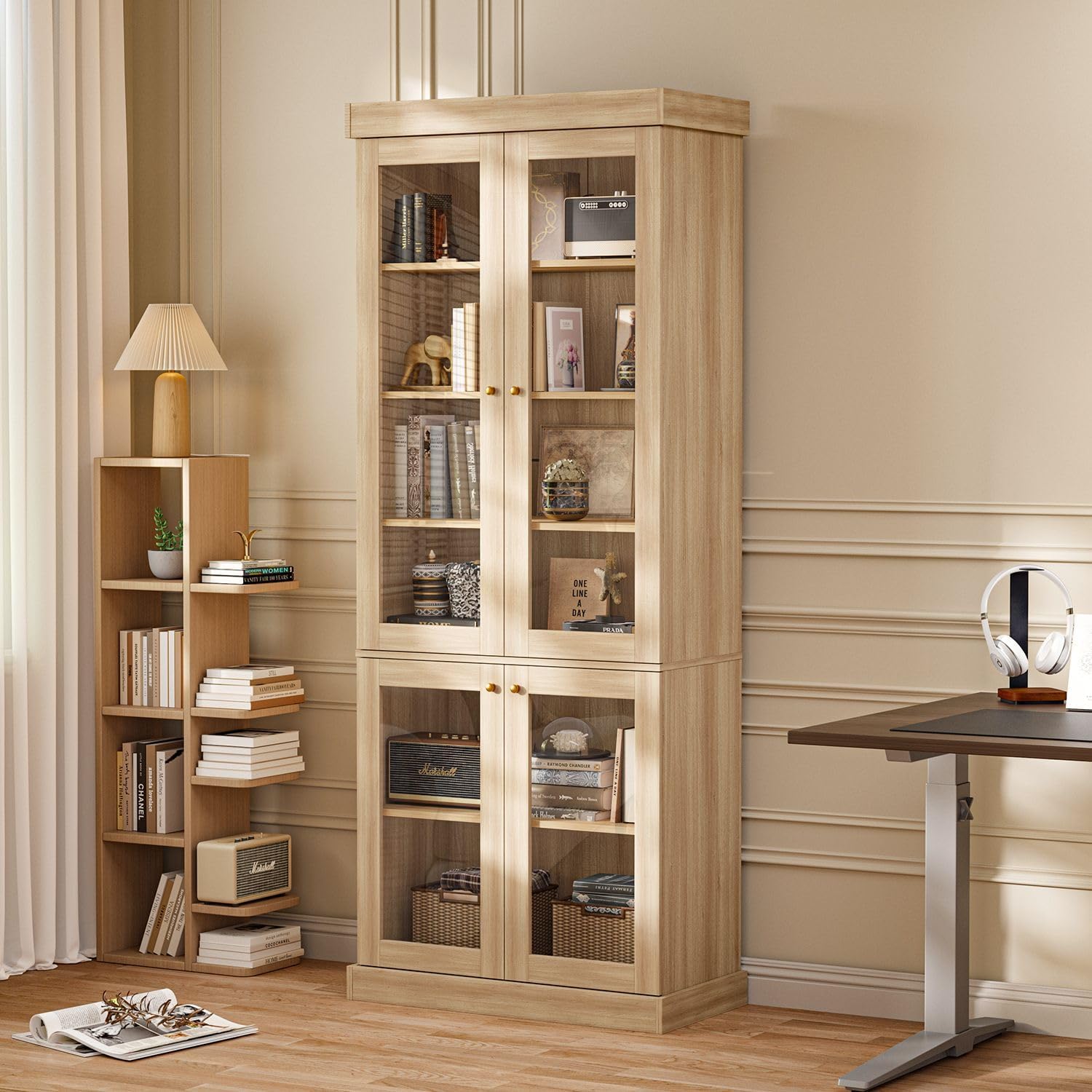 Black Glass Door Bookshelves - Image 28