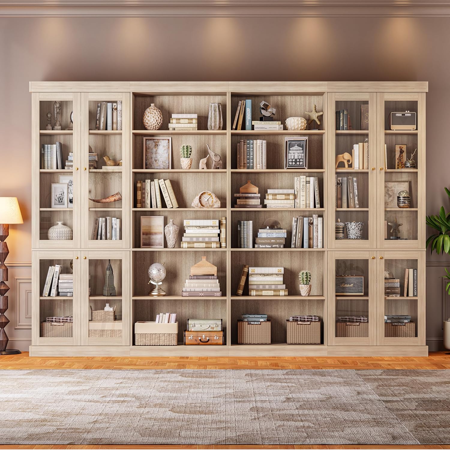 Black Glass Door Bookshelves - Image 30