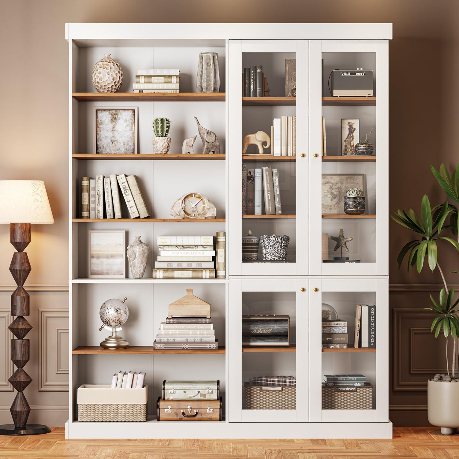 Black Glass Door Bookshelves - Image 25