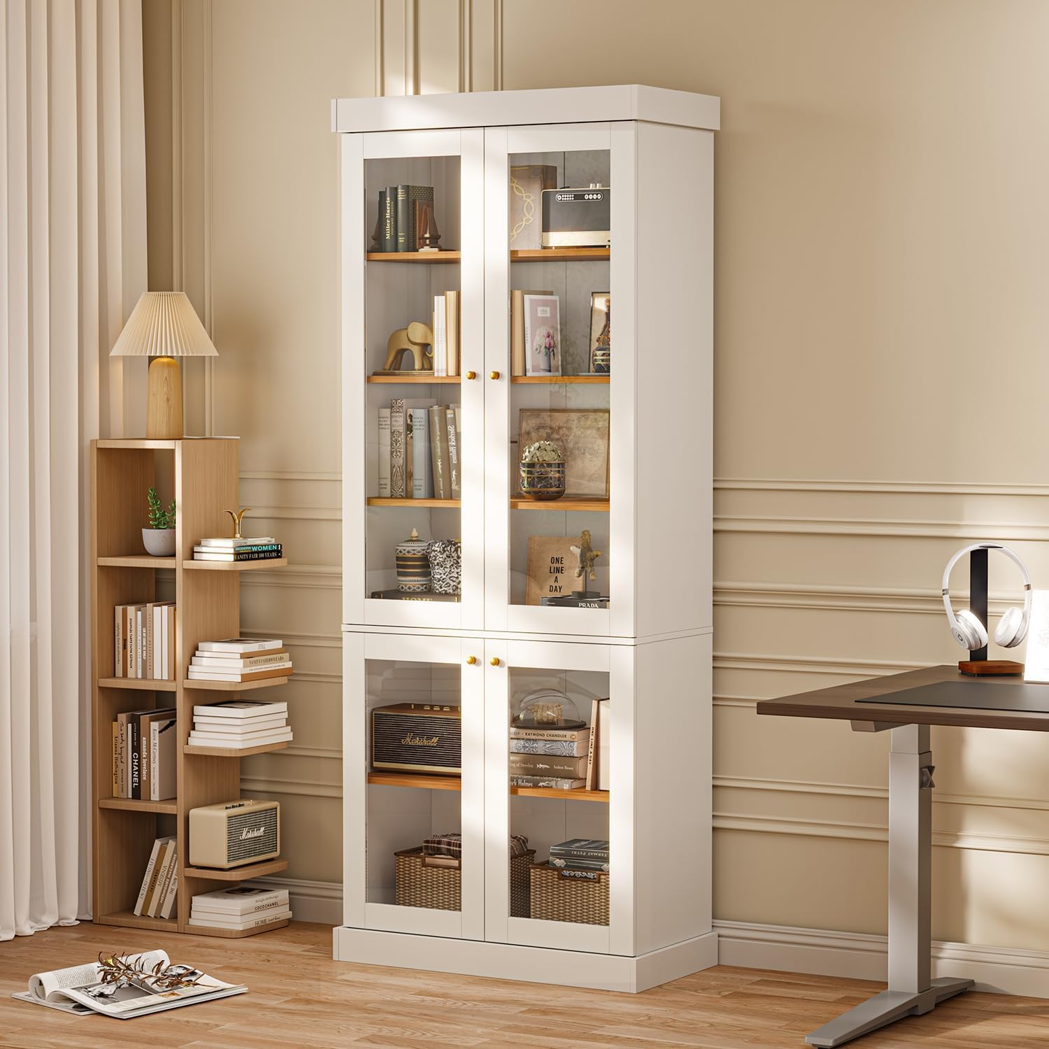 Black Glass Door Bookshelves - Image 9