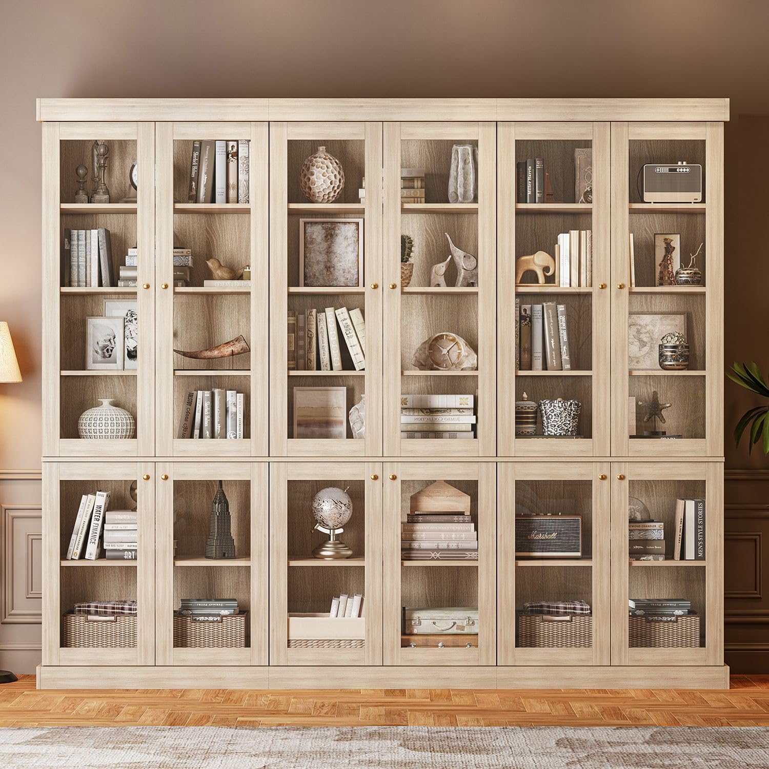 Black Glass Door Bookshelves - Image 24