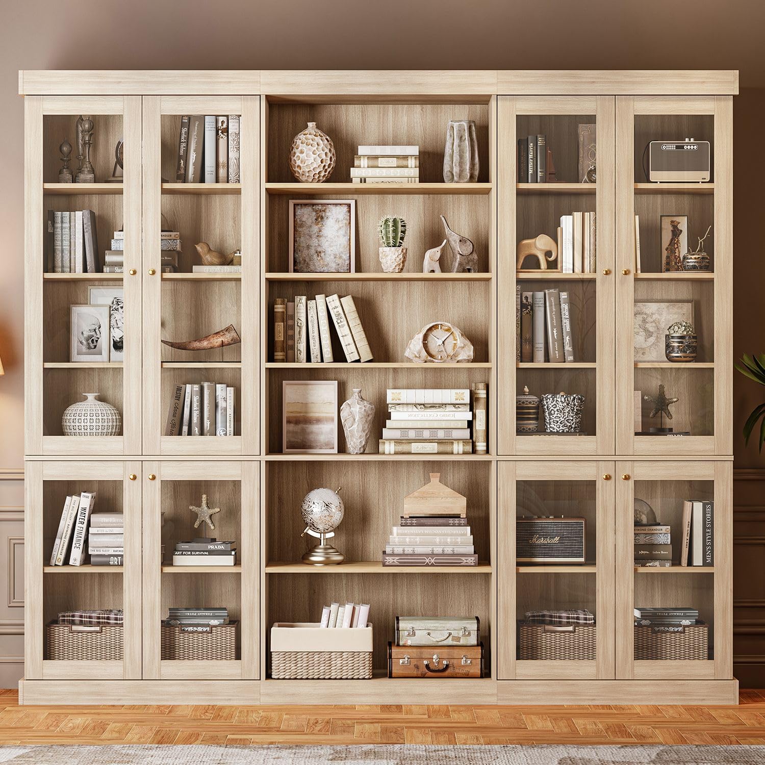 Black Glass Door Bookshelves - Image 15