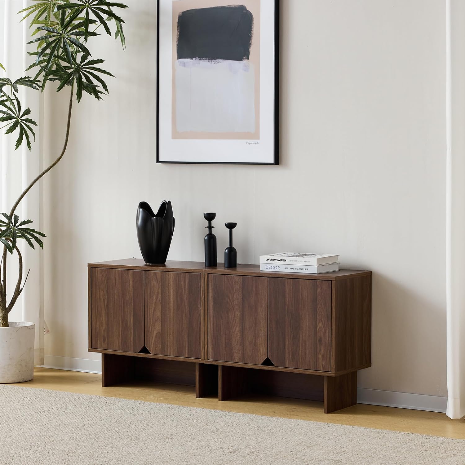 Walnut Wood Modular Cabinet