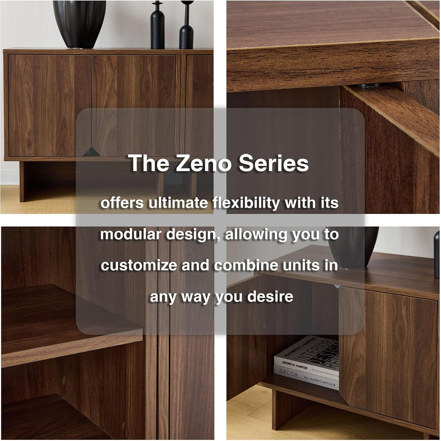 Walnut Wood Modular Cabinet - Image 8