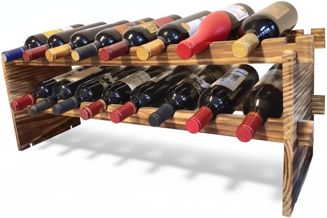 32-Bottle Pine Wine Rack - Image 10