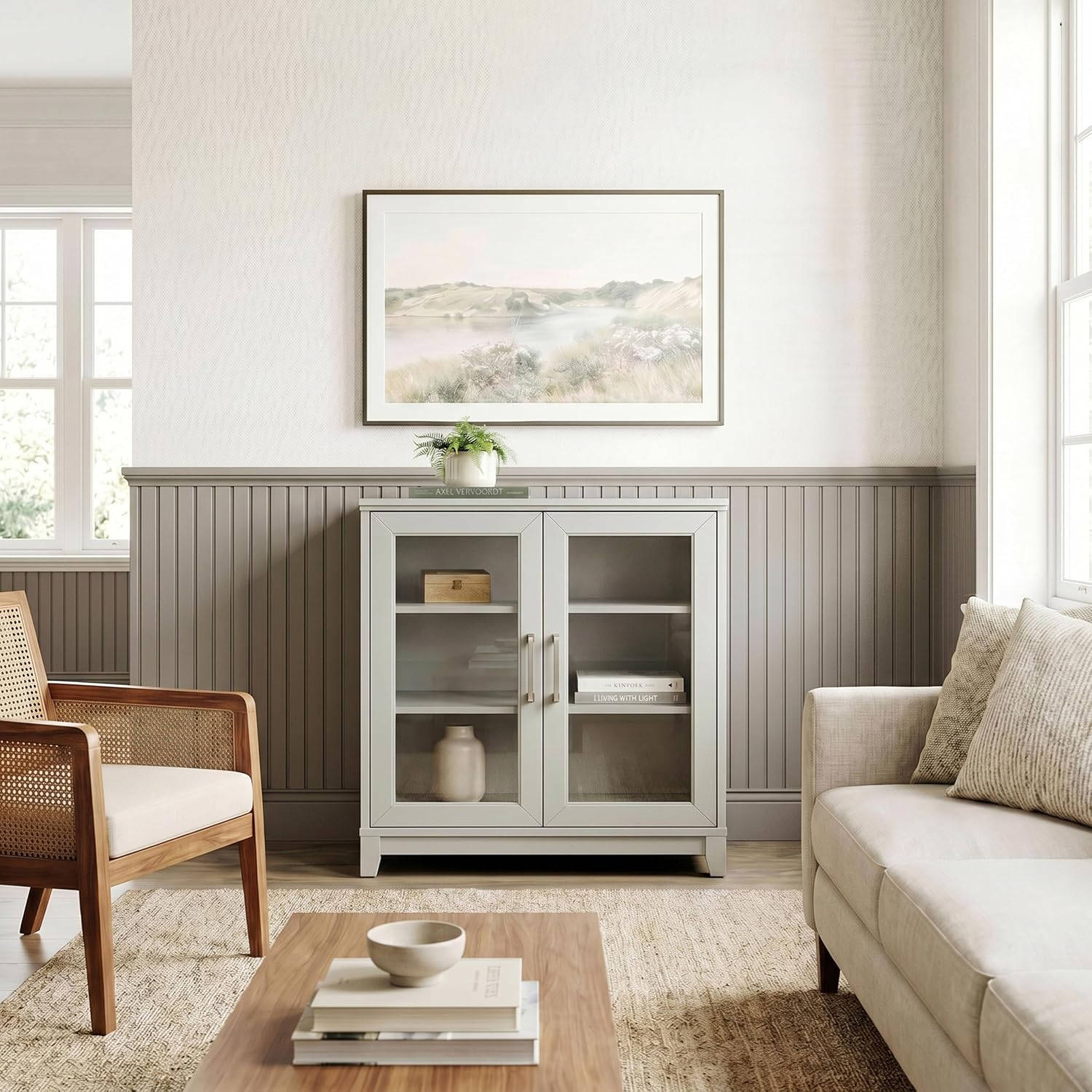 Bedford Gray Glass Cabinet - Image 7
