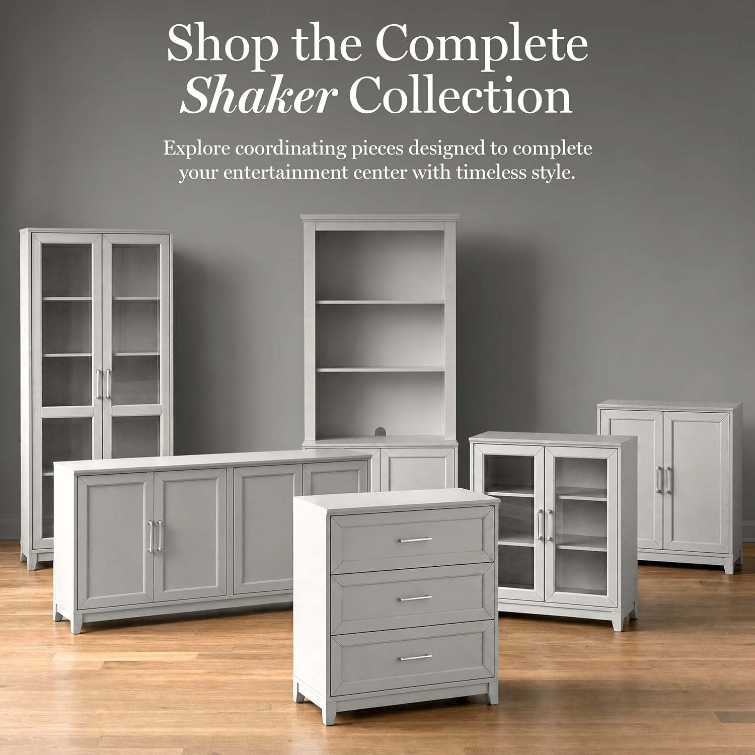Bedford Gray Glass Cabinet - Image 9