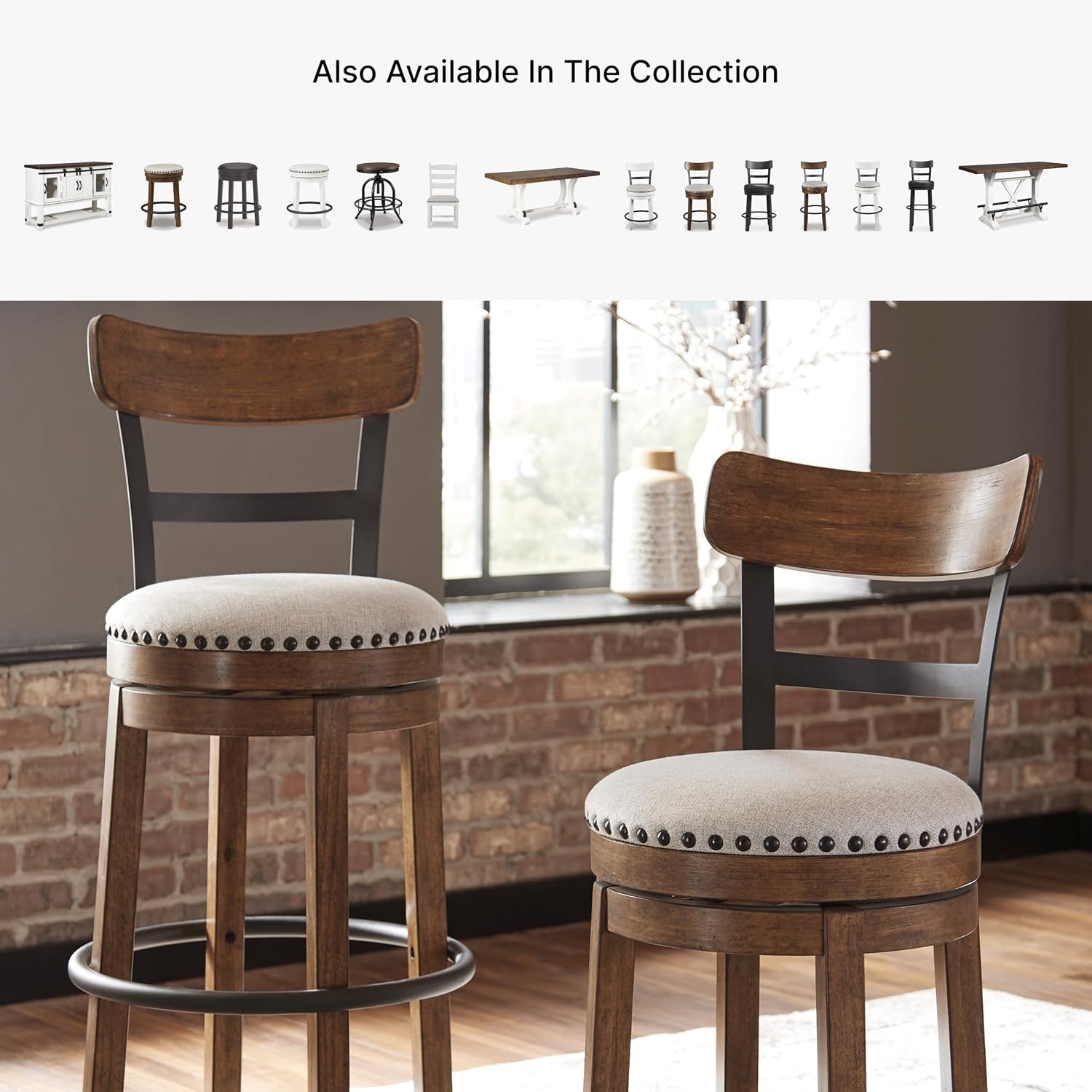 Valebeck Swivel Bar Stool - Image 9