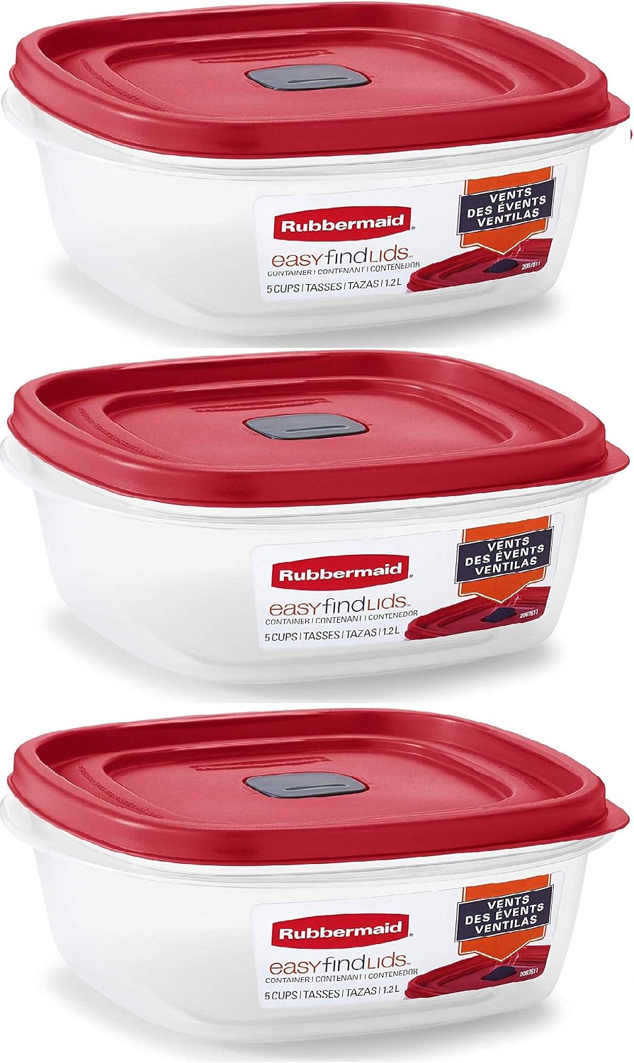 Red Vented Food Containers