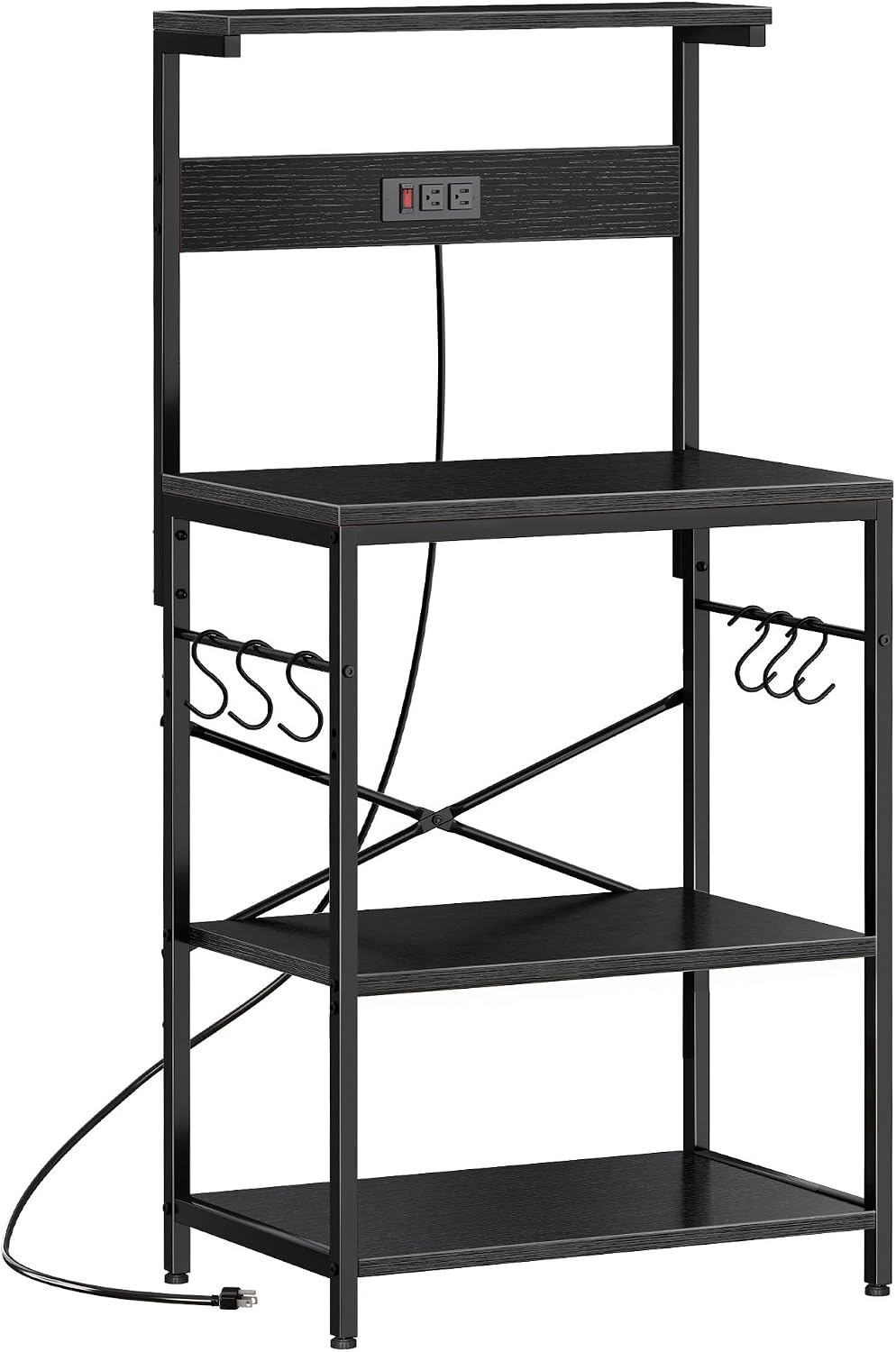 4-Tier Kitchen Storage Rack with Power Outlet - Image 12