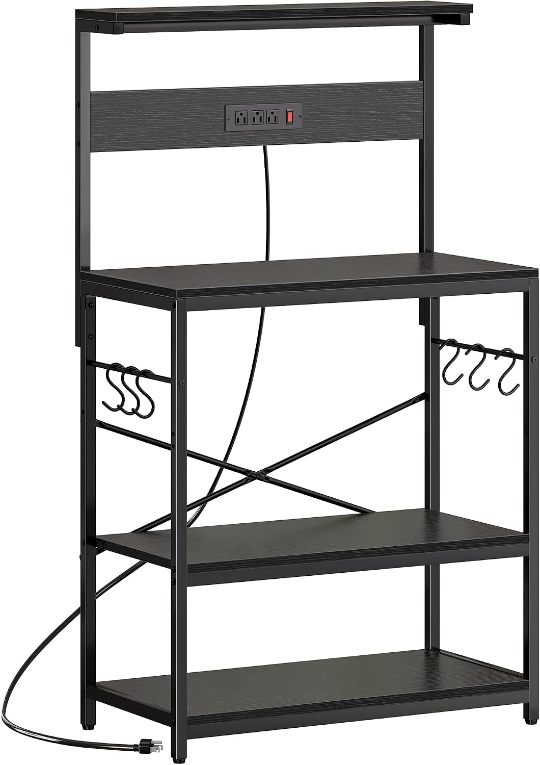 4-Tier Kitchen Storage Rack with Power Outlet - Image 16