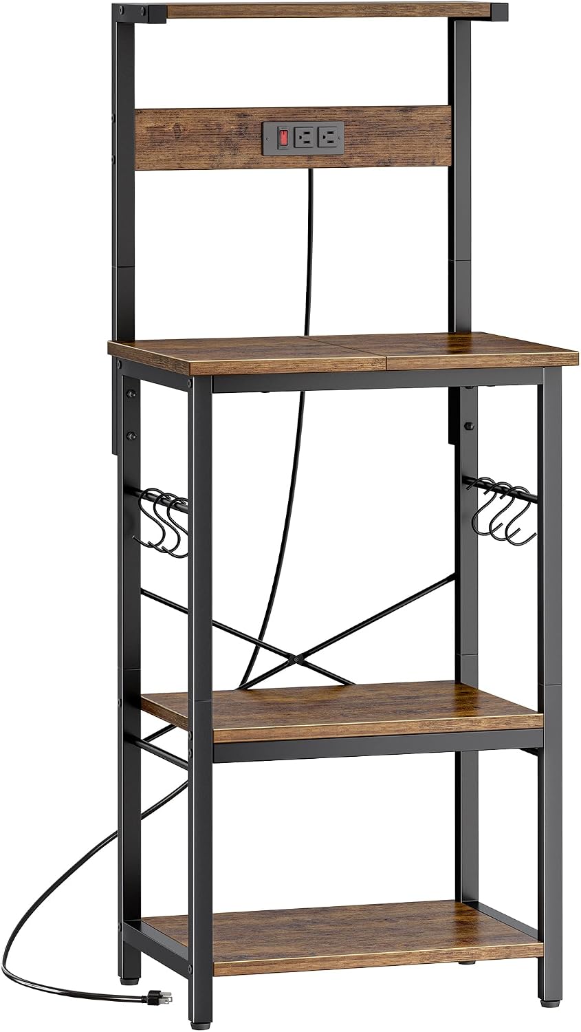 4-Tier Kitchen Storage Rack with Power Outlet - Image 18