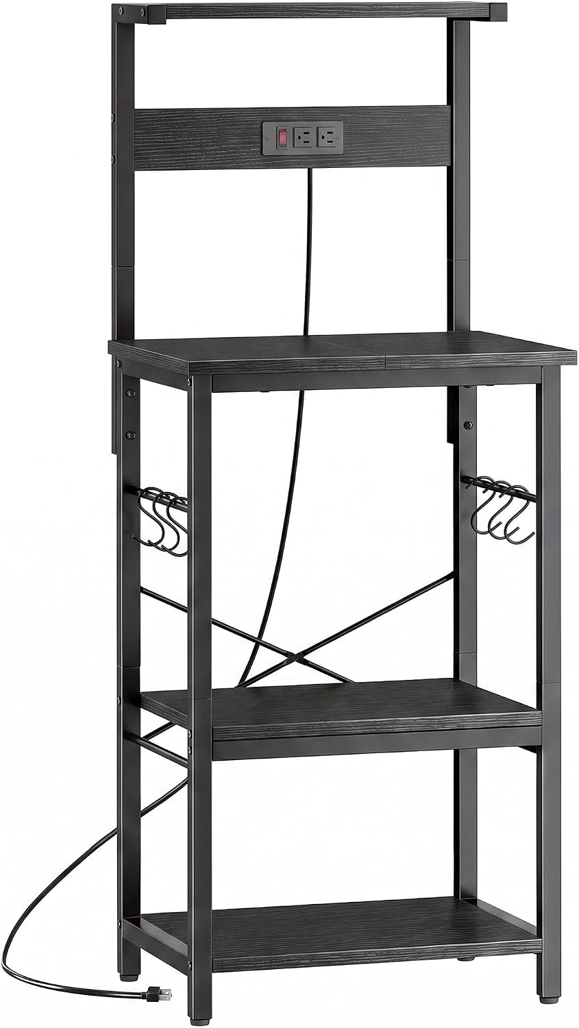 4-Tier Kitchen Storage Rack with Power Outlet - Image 11