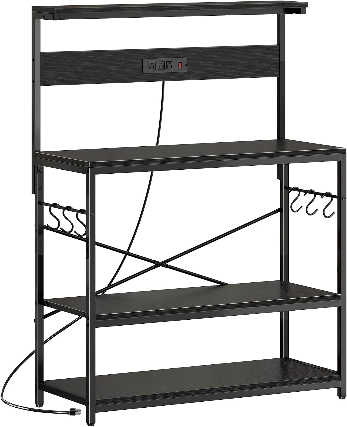 4-Tier Kitchen Storage Rack with Power Outlet - Image 13