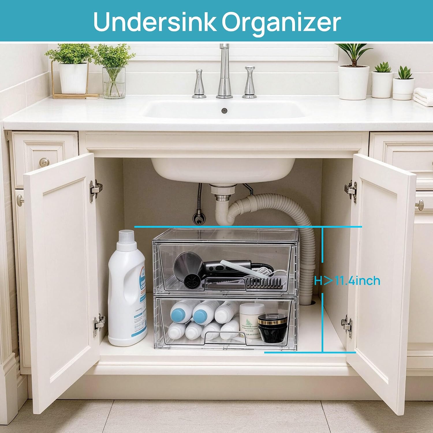 Pack Clear Stackable Storage Drawers - 2 - Image 7
