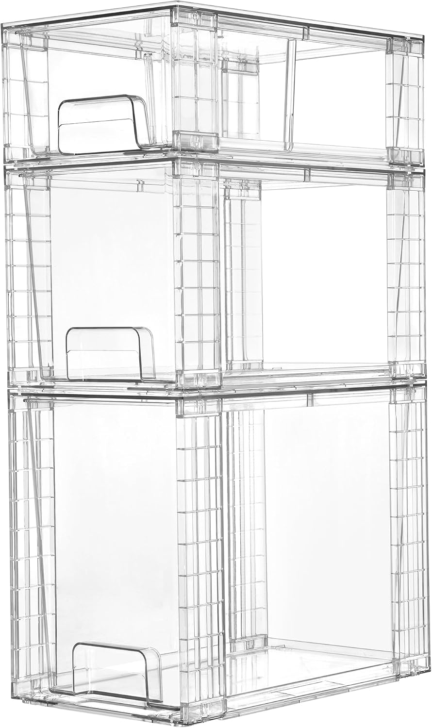 Clear Stackable Storage Drawers - 4-Pack - Image 11
