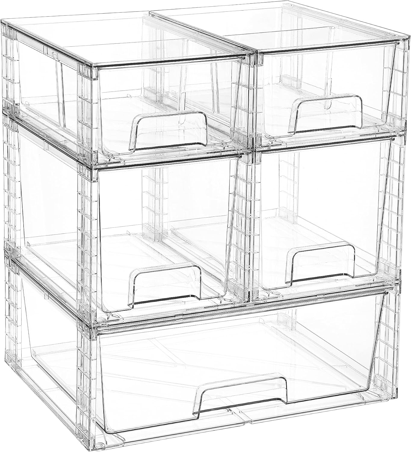 Clear Stackable Storage Drawers - 4-Pack - Image 13