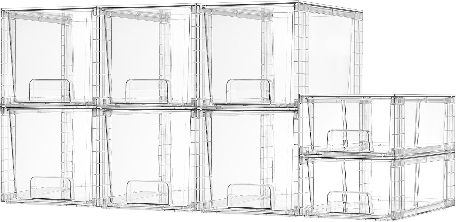 Clear Stackable Storage Drawers - 4-Pack - Image 15