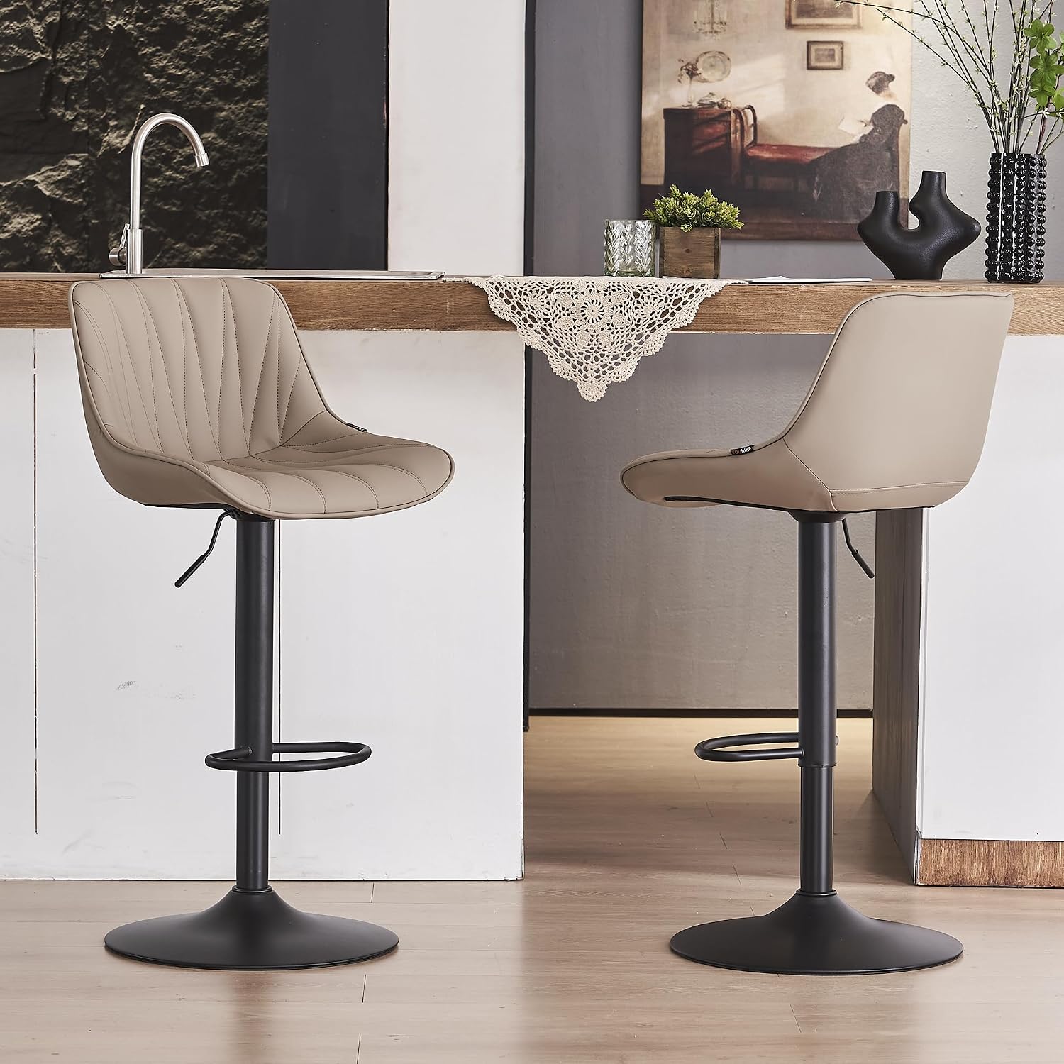 Saffron Faux Leather Bar Stools - Image 17